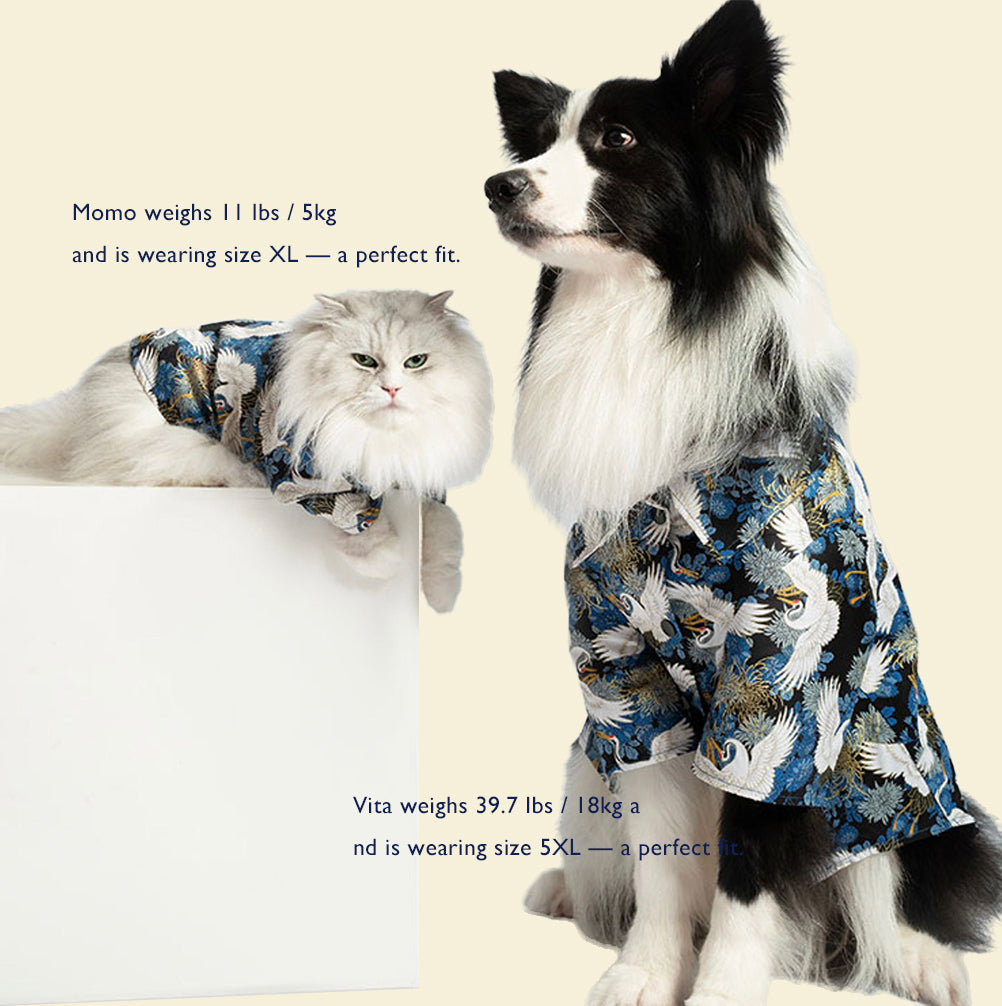 Ukiyo Crane Kimono – Limited Edition Pet Shirt