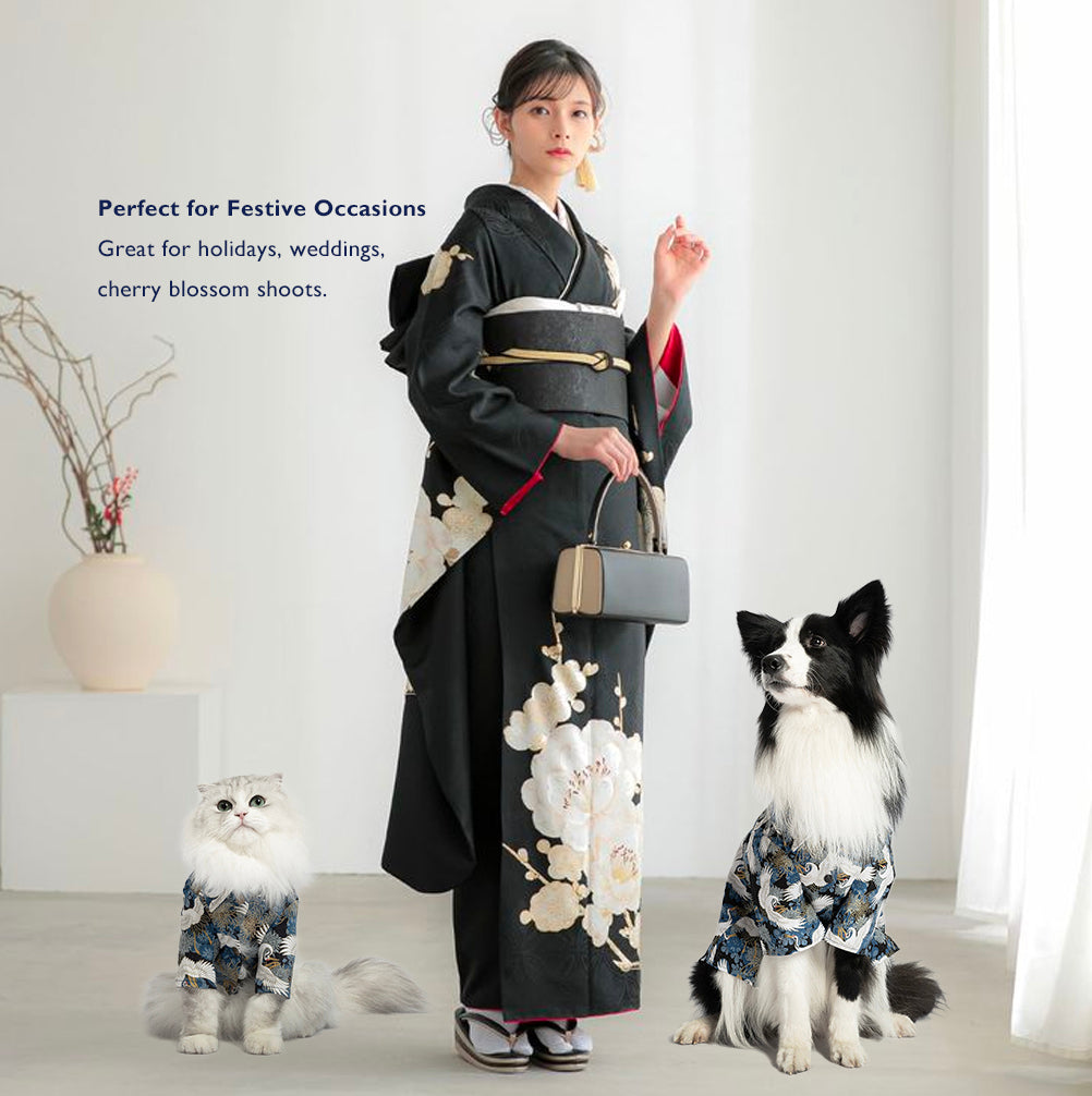 Ukiyo Crane Kimono – Limited Edition Pet Shirt
