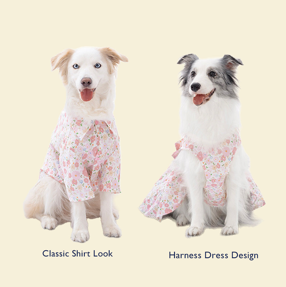 Butterfly Kiss Tulle Dress — Lightweight Sakura Princess Dress for Big Dogs