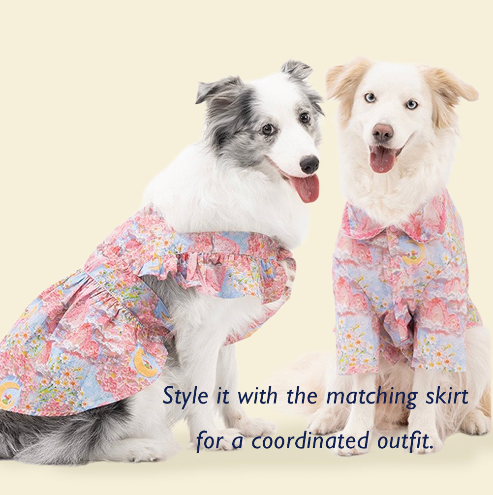Bloom Dog Blouse – Balloon Skirt Inspired by Monet | Cute Dog Clothes