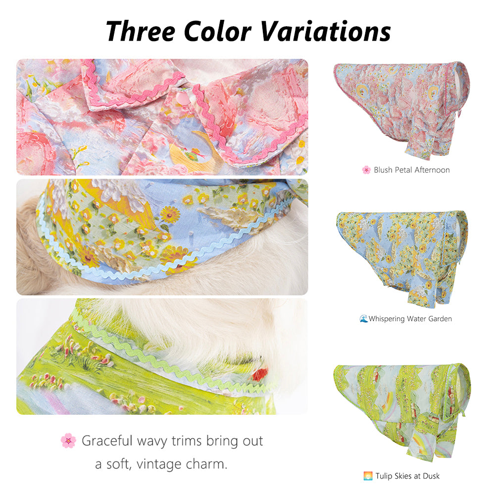 Bloom Dog Blouse – Balloon Skirt Inspired by Monet | Cute Dog Clothes