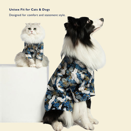 Ukiyo Crane Kimono – Limited Edition Pet Shirt