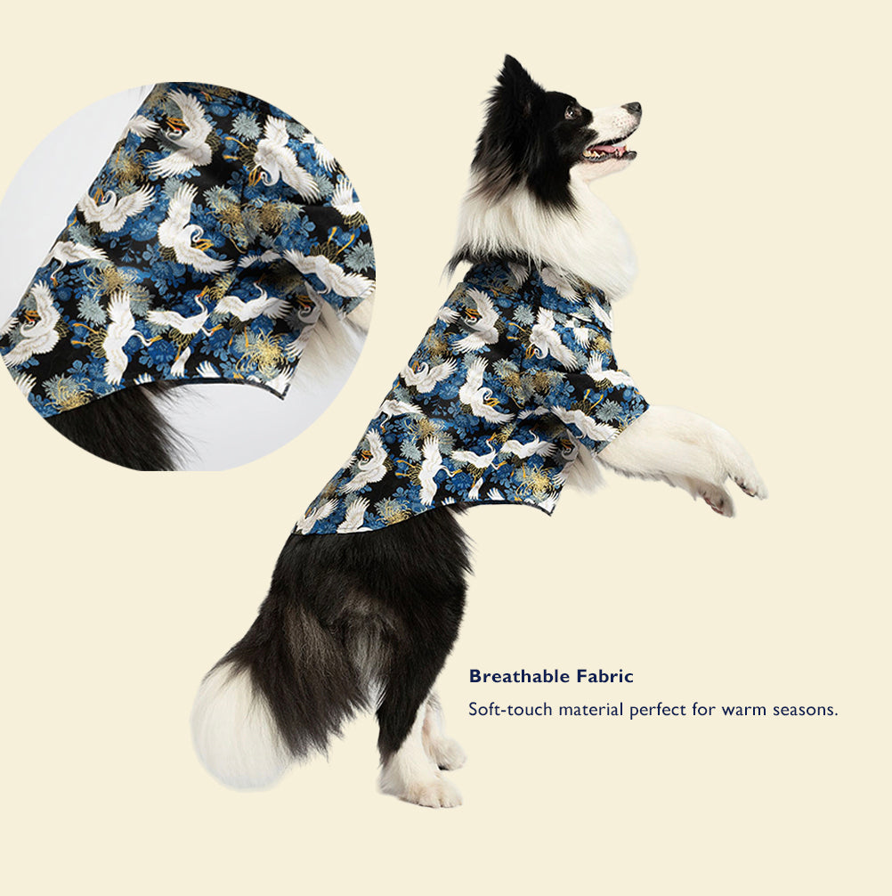 Ukiyo Crane Kimono – Limited Edition Pet Shirt