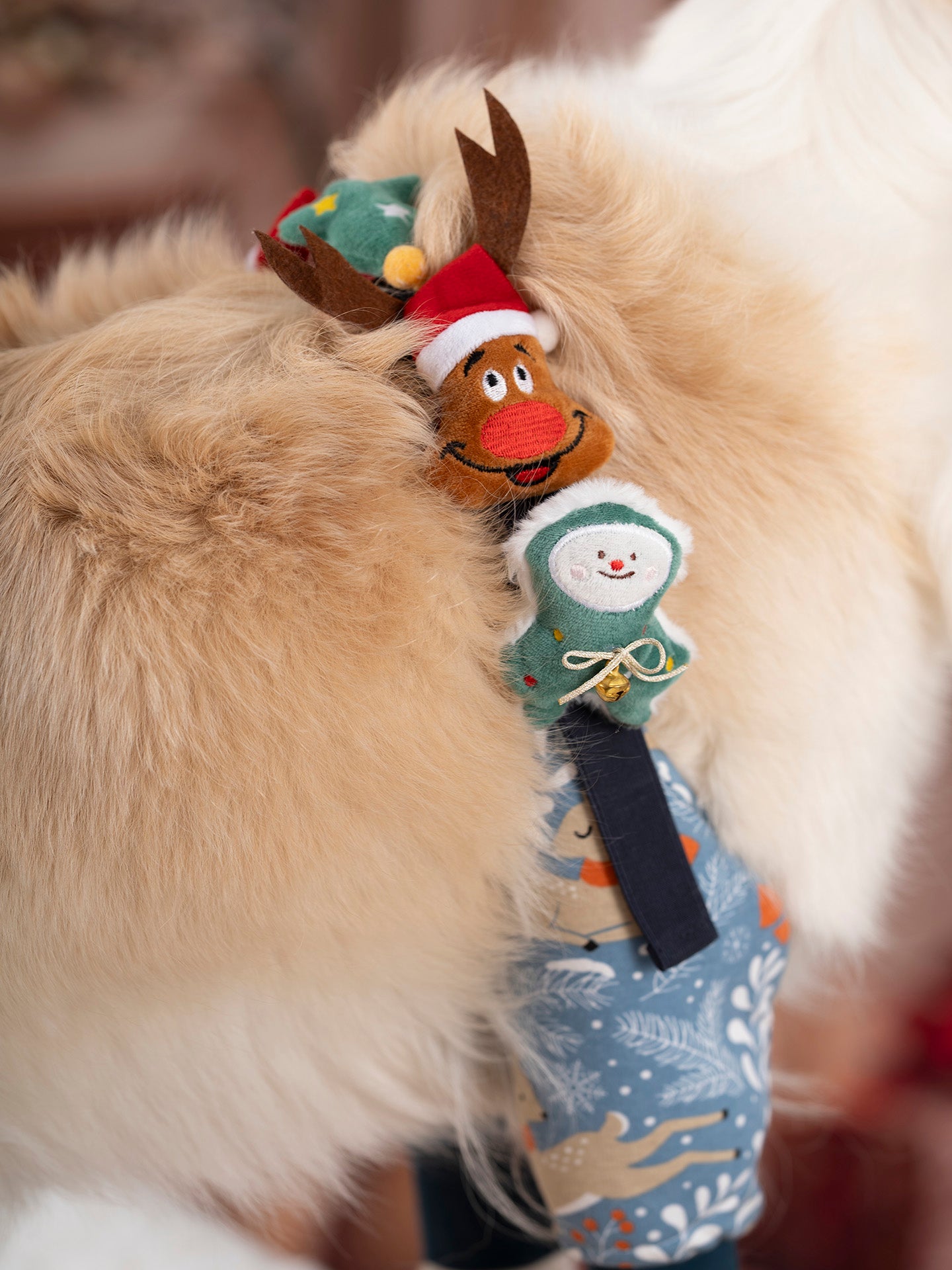 Christmas Cotton Elbow Protector for Dogs – Thickened Joint Sleeve, Anti-Friction & Soft Cozy Warmth – For Medium & Large Breeds