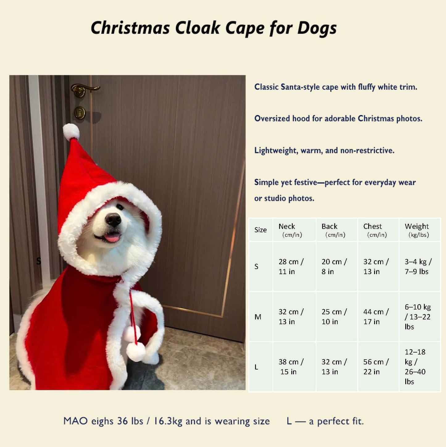 Christmas  Dog Costume – Funny Holiday Outfit