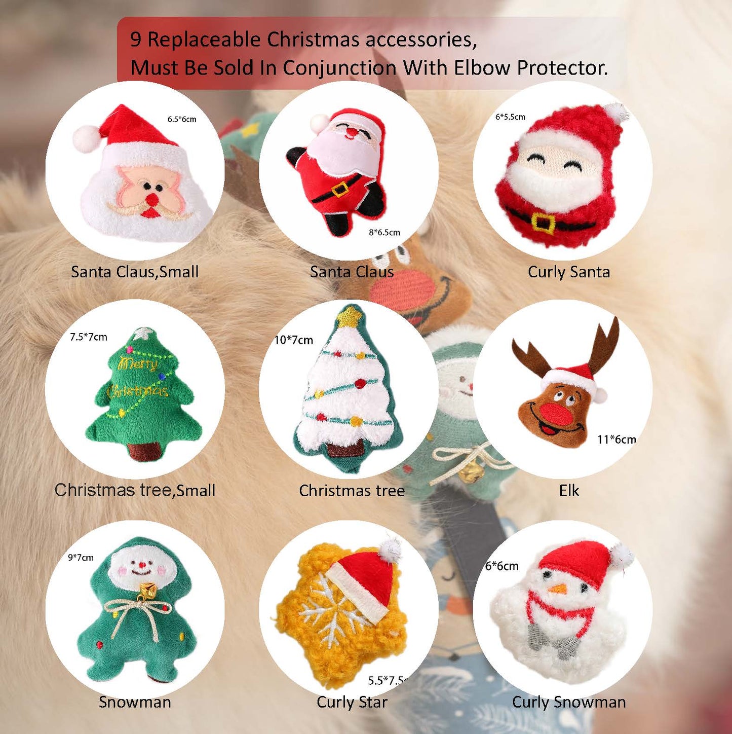 Christmas Cotton Elbow Protector for Dogs – Thickened Joint Sleeve, Anti-Friction & Soft Cozy Warmth – For Medium & Large Breeds