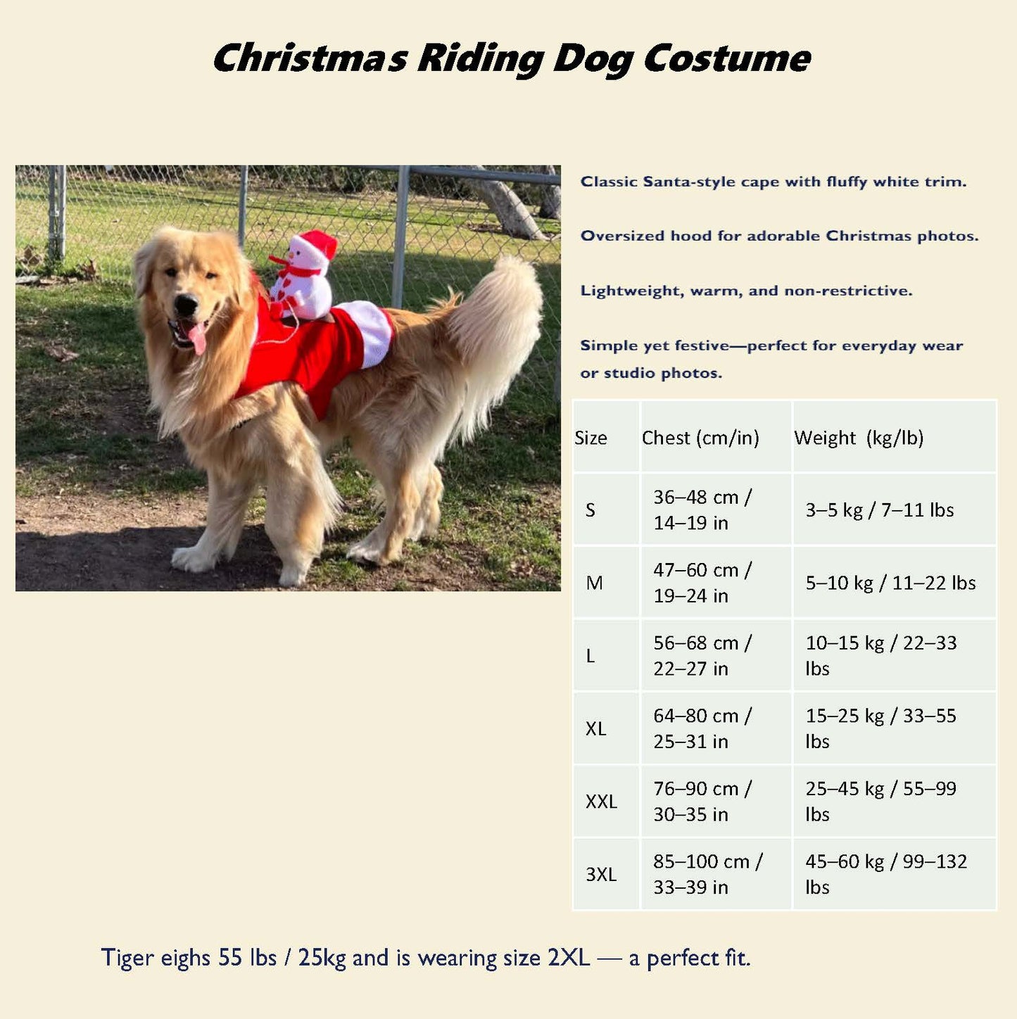 Christmas  Dog Costume – Funny Holiday Outfit