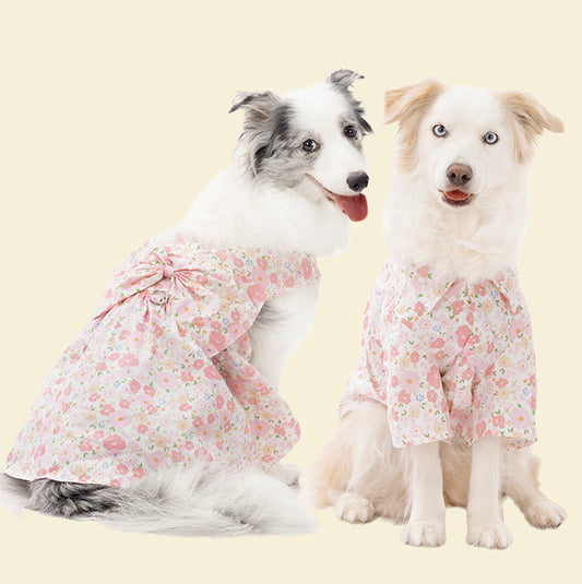 Butterfly Kiss Tulle Dress — Lightweight Sakura Princess Dress for Big Dogs