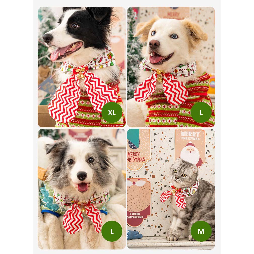 Christmas Knit Dog Sweater – Warm Holiday Knit, Festive Red/Green, Cozy Winter Layer – For Small to Large Dogs & Cats